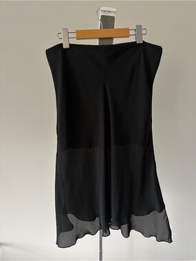 Vintage Low Rise Semi-Sheer Midi Skirt